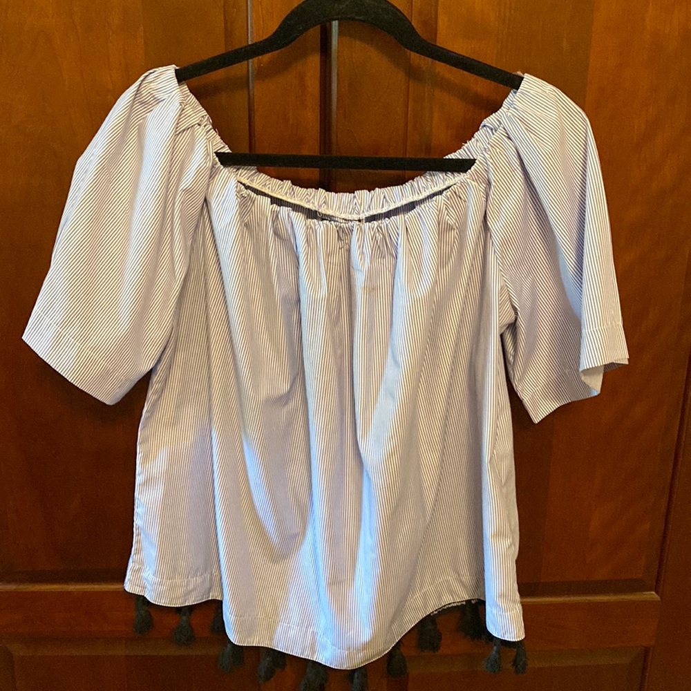 Style Envy brand striped  off shoulder top